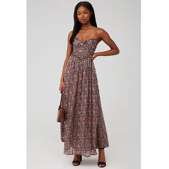 NEW For Love & Lemons Joelle Floral Maxi Dress M - Picture 12 of 14